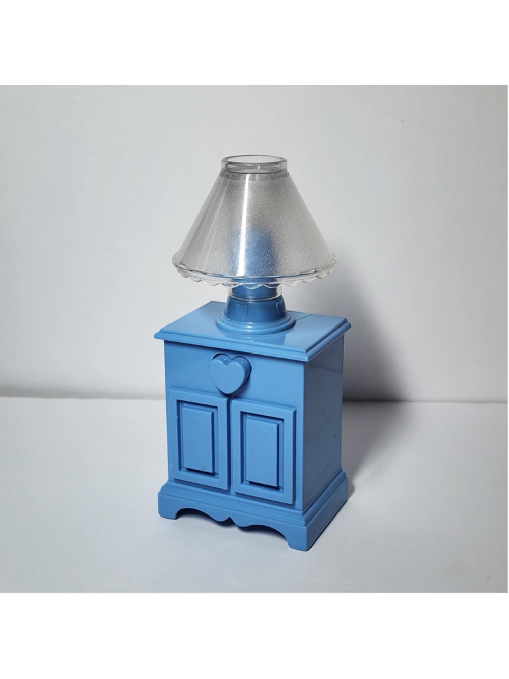 Vintage 1995 Playskool Grand Victorian line Blue Nightstand Working Light Lamp